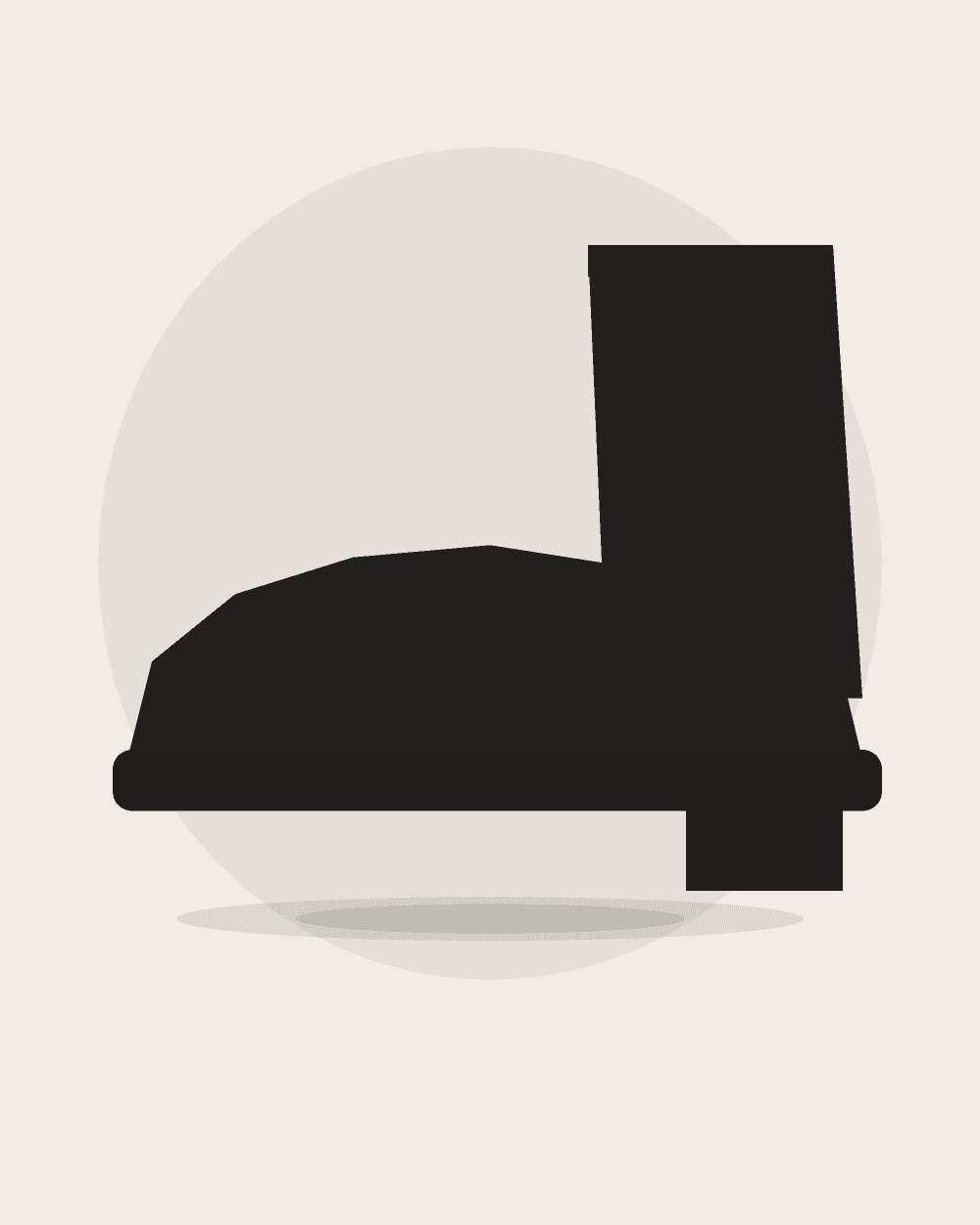 Bota de taco bajo — Negro