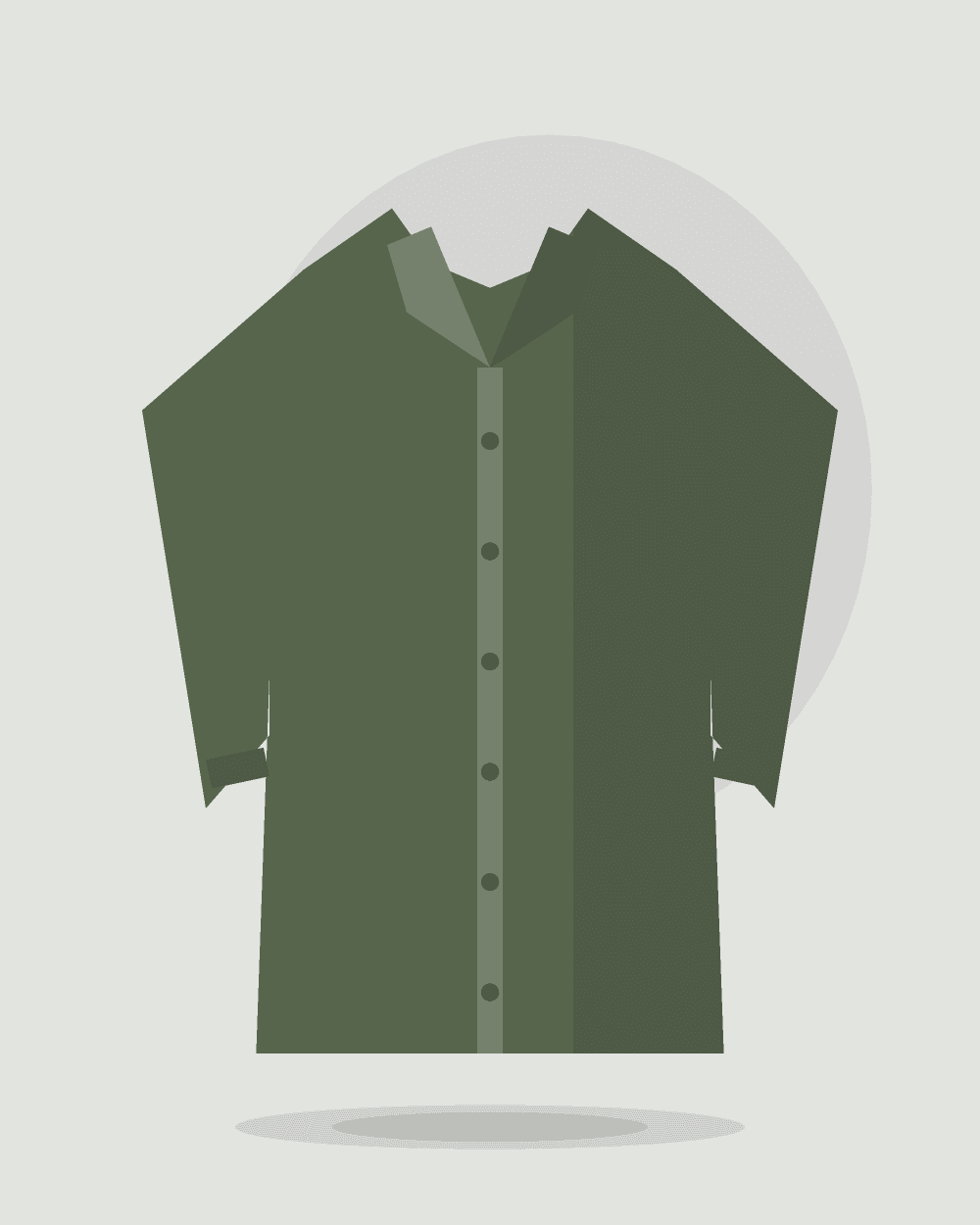 Camisa de franela a cuadros — Verde musgo