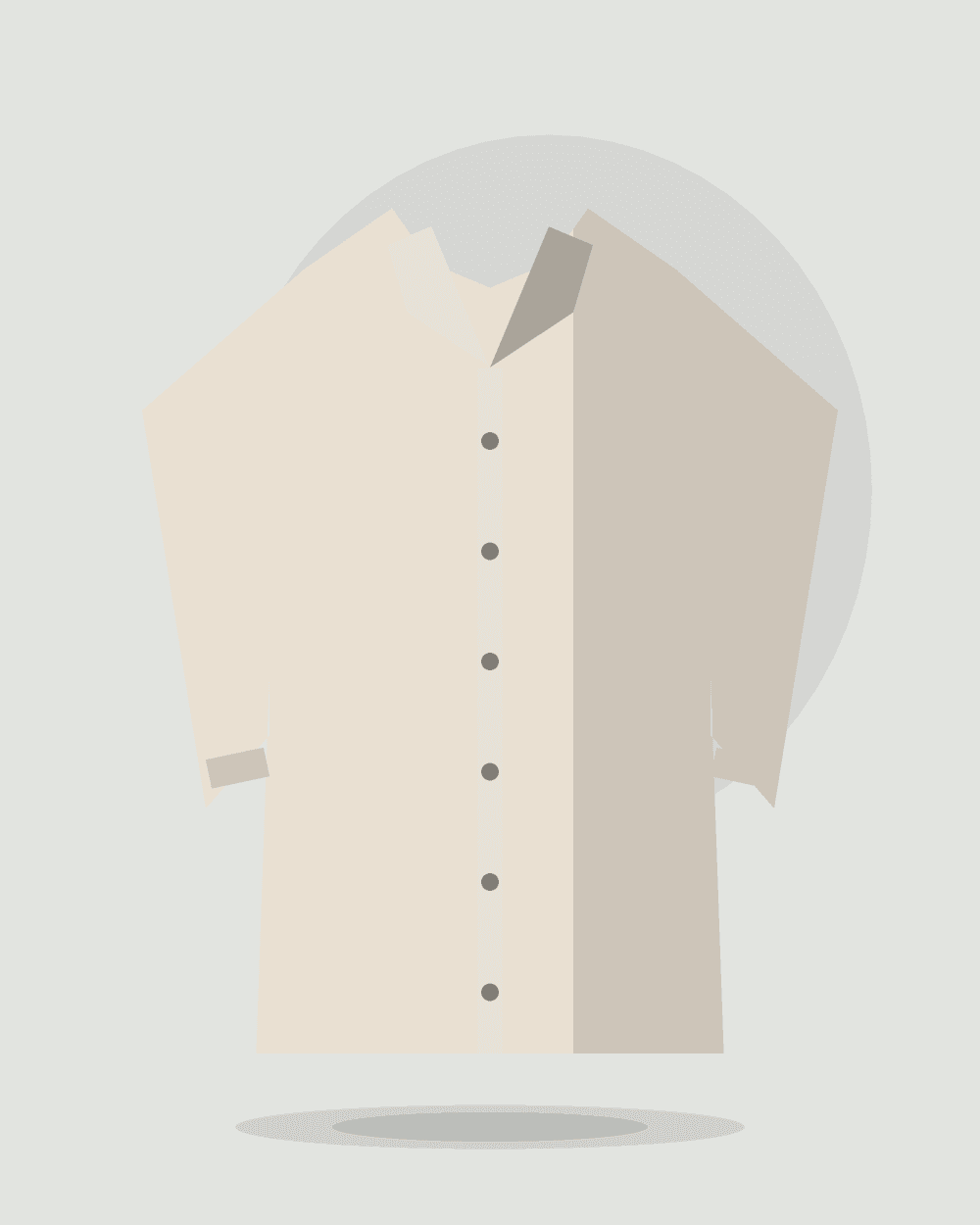 Camisa de lino manga larga — Crudo