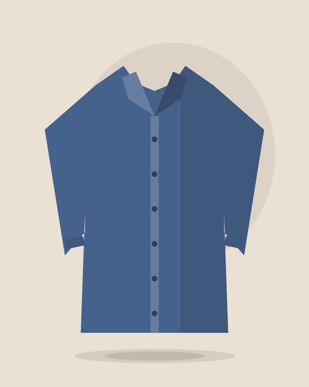 Camisa oversize de algodón — Denim