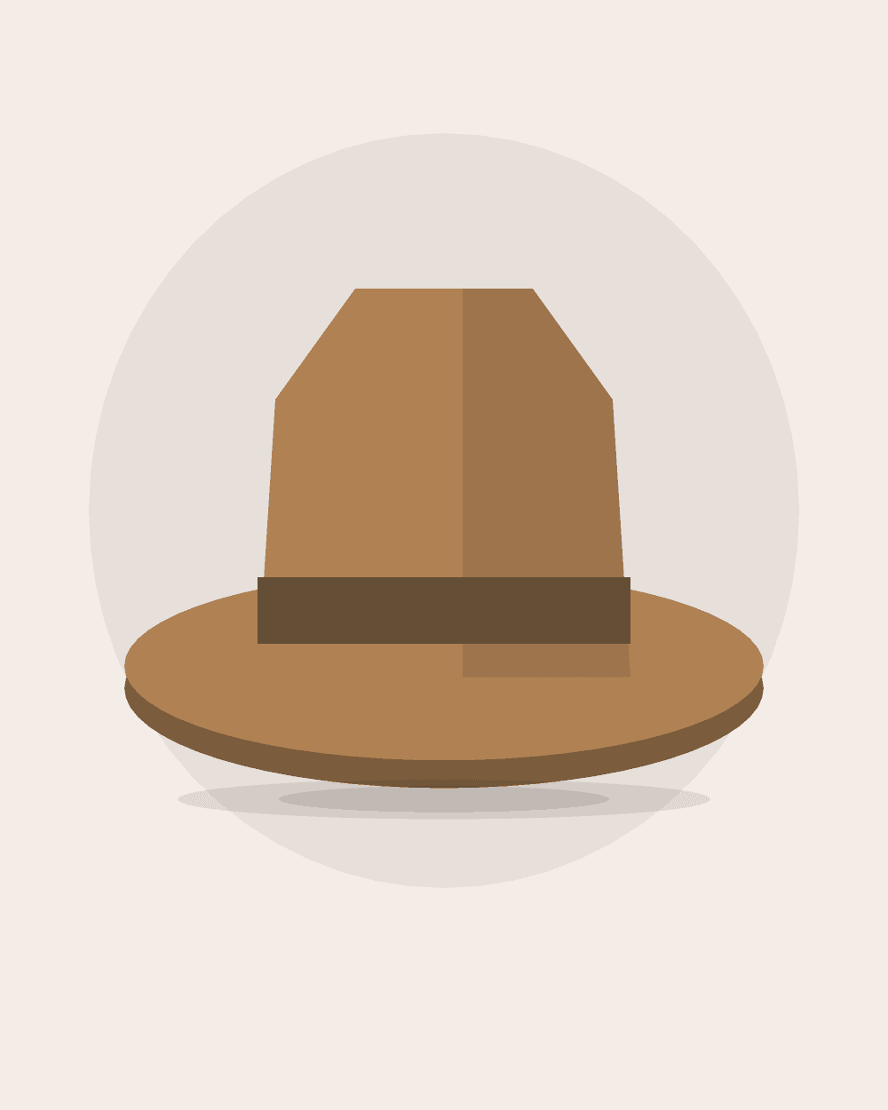 Gorro de lana ala corta — Camel