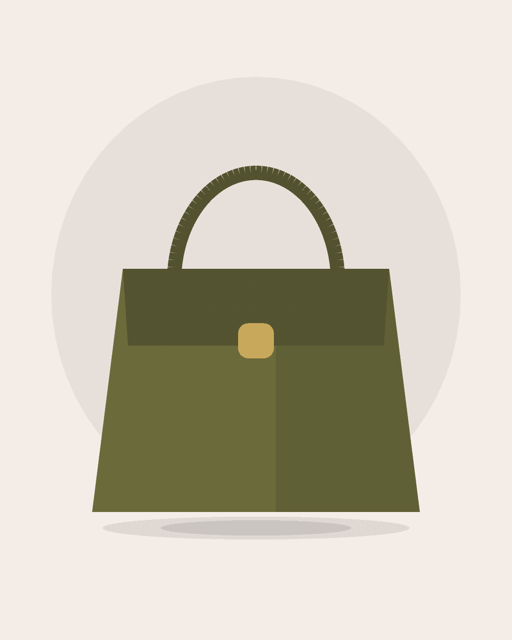 Mochila de lona encerada — Oliva