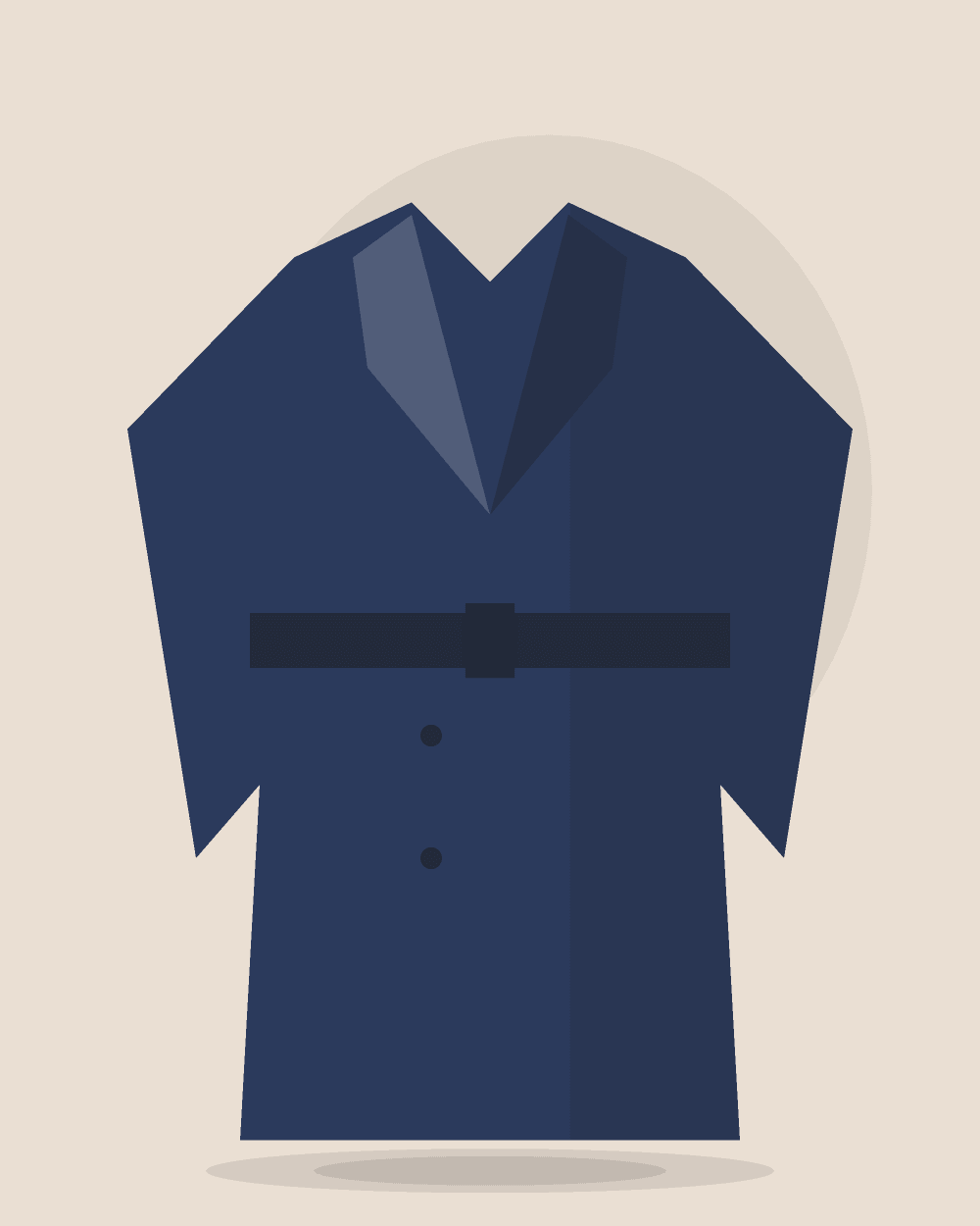 Parka impermeable urbana — Azul noche