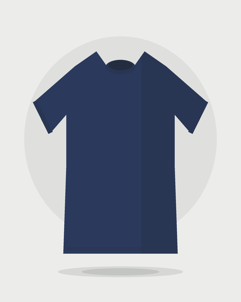 Polera manga larga a rayas — Azul noche