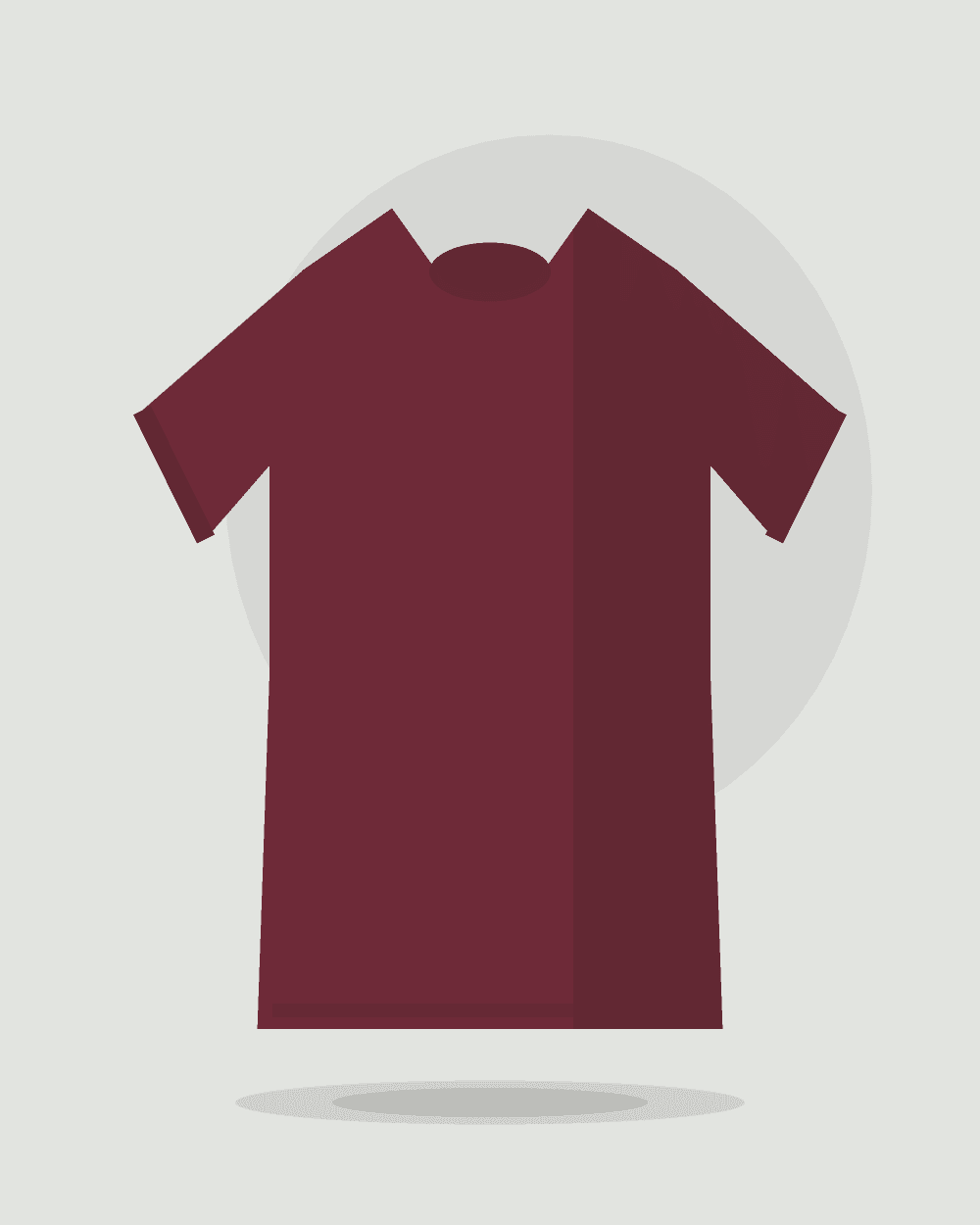 Polera manga larga a rayas — Burdeo