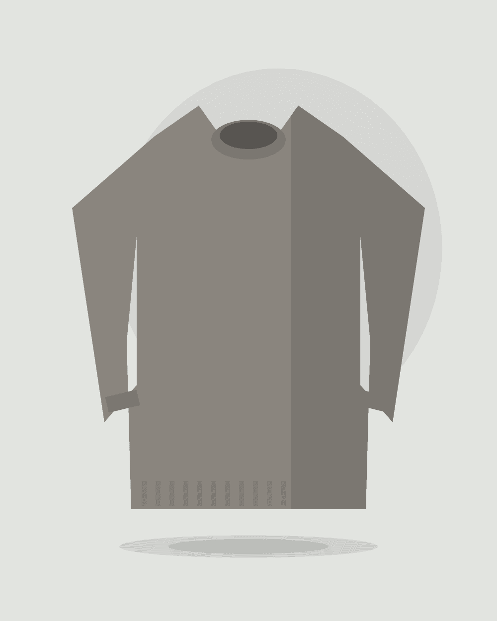 Sweater de lana y alpaca — Gris piedra