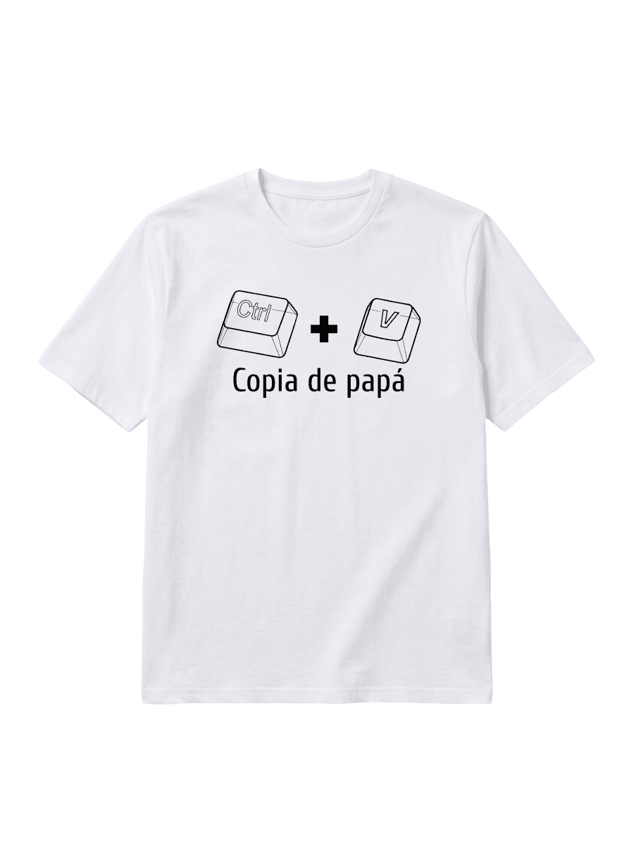 Polera "Ctrl+V Copia de Papá"